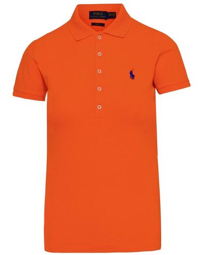 Polo Ralph Lauren Logo-embroidered Slim-fit Polo Shirt - Orange