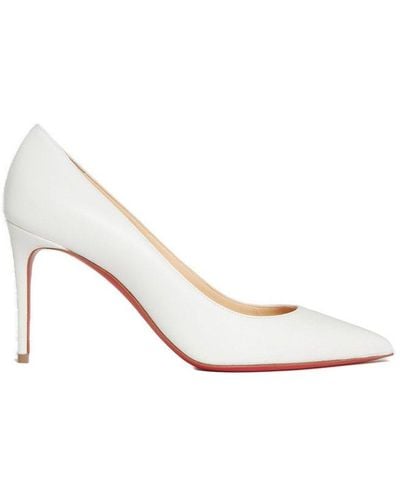 Christian Louboutin Kate Pointed Toe Court Shoes - White
