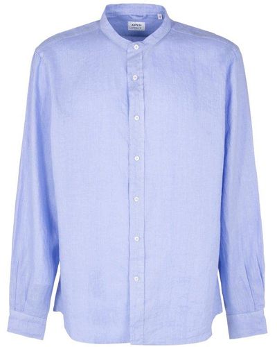 Aspesi Buttoned Long-sleeved Shirt - Blue
