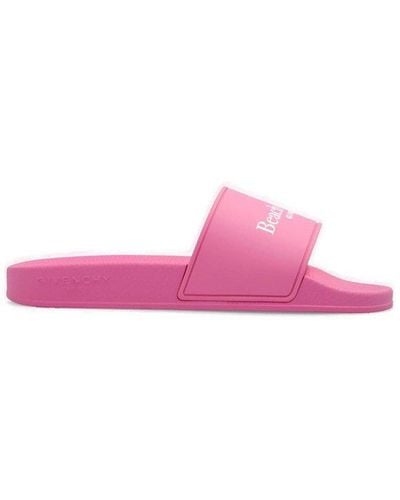 Givenchy Logo Detailed Slides - Pink
