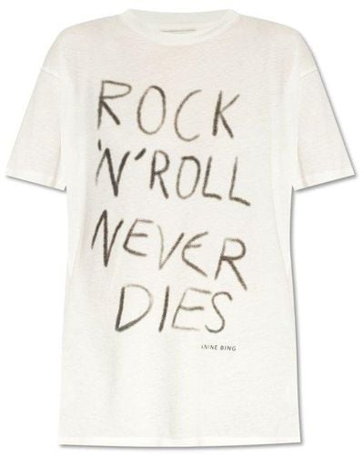 Anine Bing Walker Rock Crewneck T-shirt - White