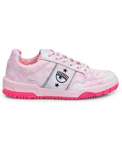 Chiara Ferragni Round-toe Lace-up Trainers - Pink
