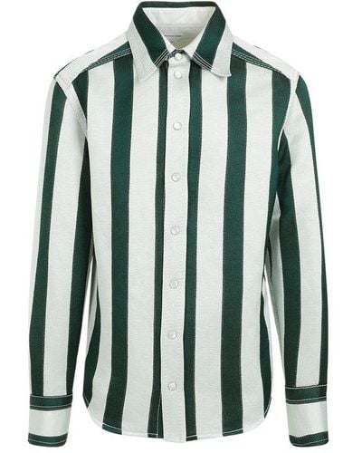 Bottega Veneta Striped Shirt - Green