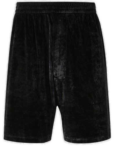 Balenciaga Velvet Baggy Shorts - Black