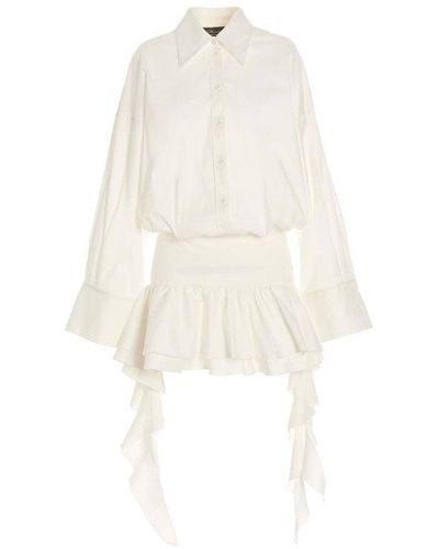 Blumarine Tiered Dress - White