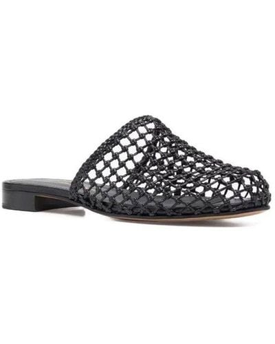 Ferragamo Woven Mule Sandals - Black