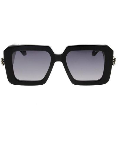 BVLGARI Serpenti Forever Rectangular Frame Sunglasses - Black