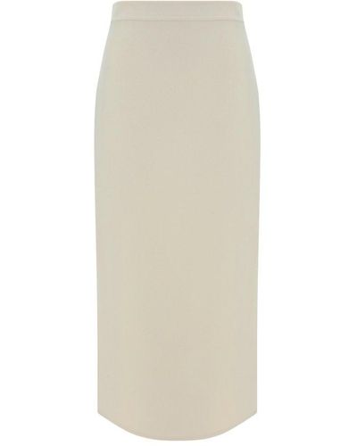 Valentino Panel Slit Midi Skirt - White