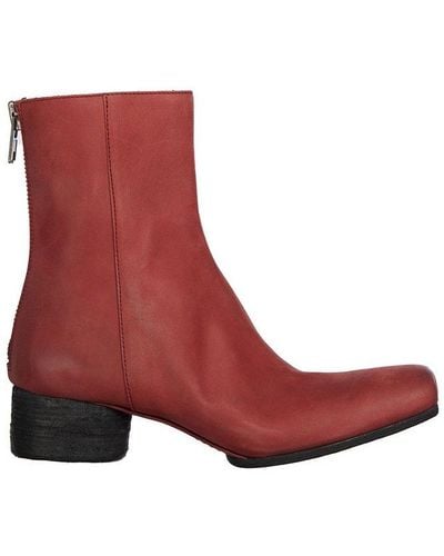 Uma Wang Chain-link Block Heel Boots - Red