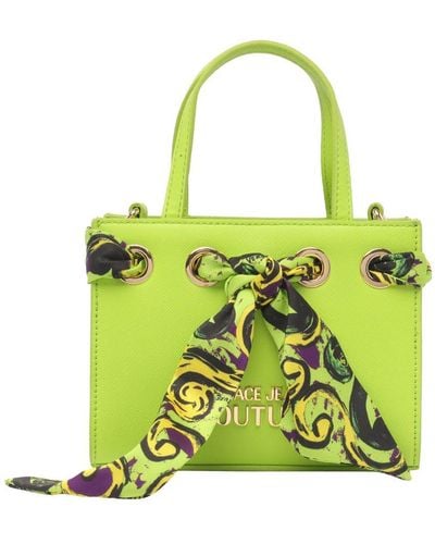 Versace Logo Couture Hand Bag - Yellow