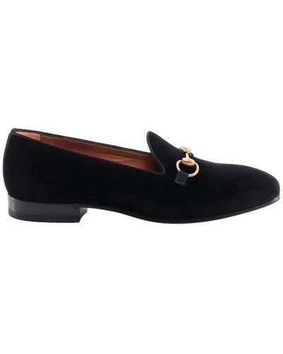 Gucci Jordan Horsebit-embellished Suede Loafers 7. - Black