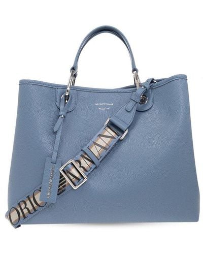 Emporio Armani 'myea Medium' Shopper Bag - Blue