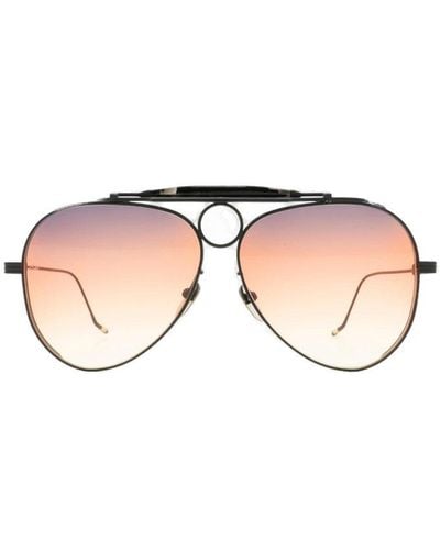 Jacques Marie Mage Pilot Frame Sunglasses - Black
