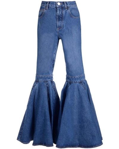 Alaïa High-waisted Flared Jeans - Blue