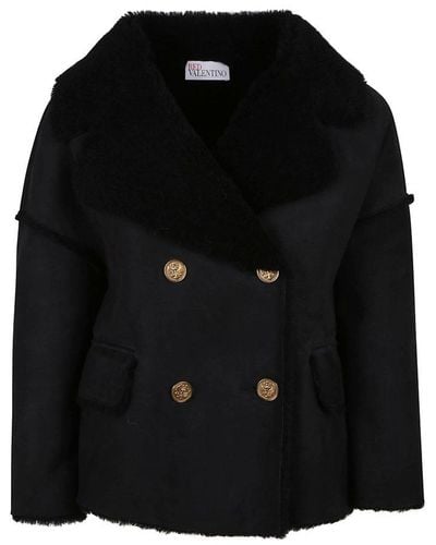 RED Valentino Red Double-breasted Long-sleeved Jacket - Black