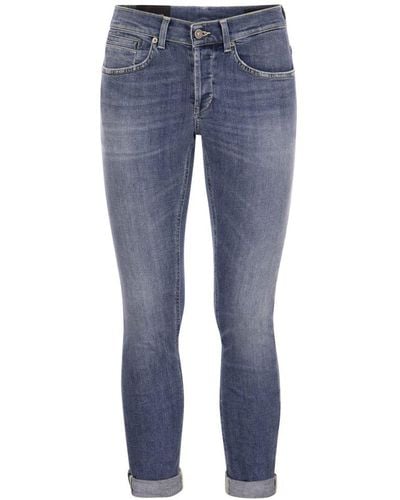 Dondup Skinny Fit Low Rise Jeans - Blue