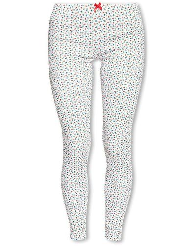 DSquared² Leggings With Floral Motif - Gray