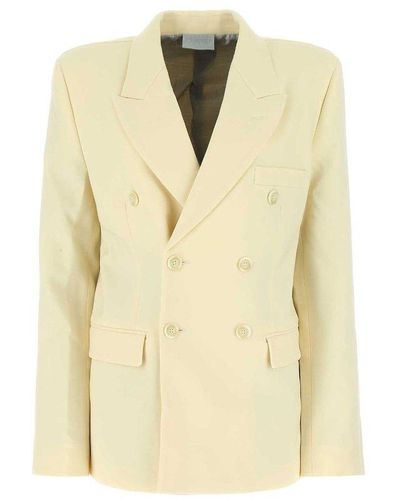 VTMNTS Double Breasted Tailored Blazer - Natural