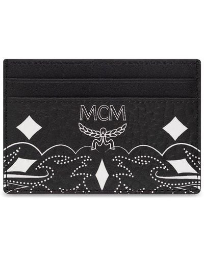 MCM Aren Bandana Card Case - Black