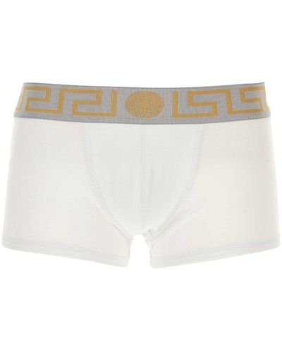 Versace Greca-waistband Stretched Boxers - White