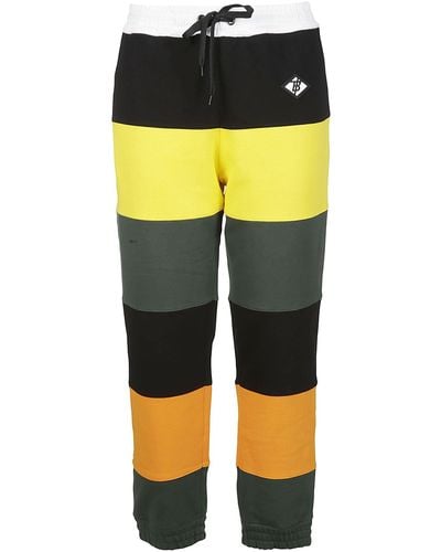 Burberry Colour-block Striped Track Pants - Yellow