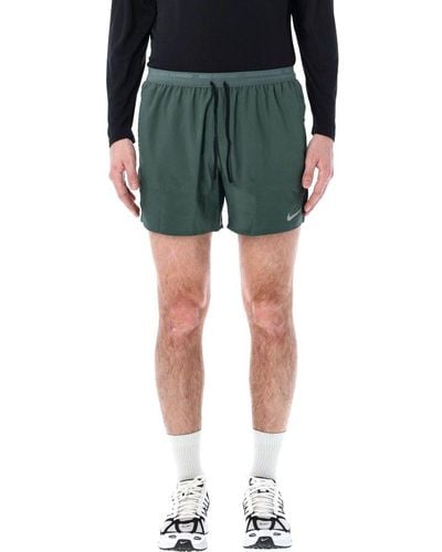 Nike Logo Printed Drawstring Shorts - Green