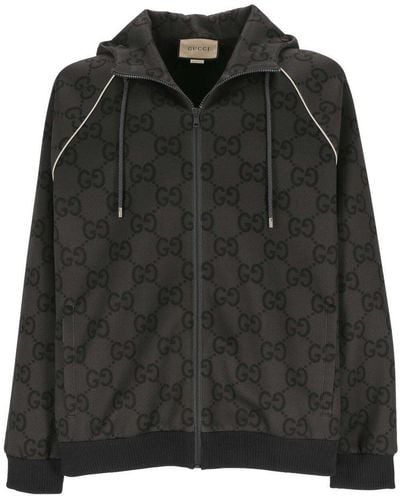 Gucci Jumbo GG Zipped Jacket - Black