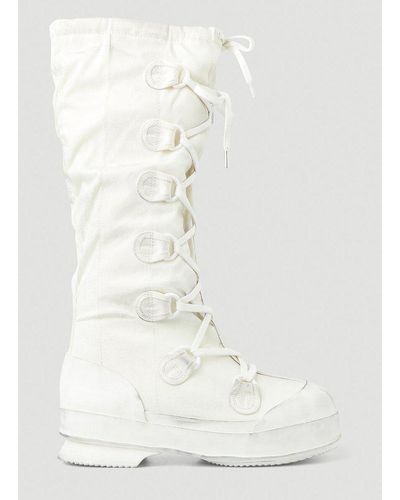 Acne Studios Tall Combat Boots - White