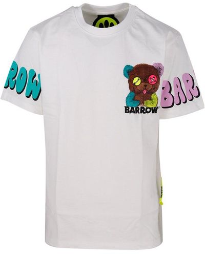 Barrow Bear-printed Crewneck T-shirt - White
