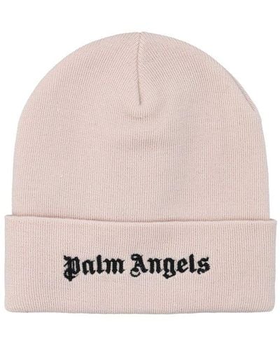 Palm Angels Classic Logo Beanie - Natural