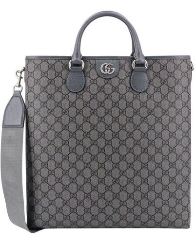 Gucci Ophidia Monogrammed Tote Bag - Grey