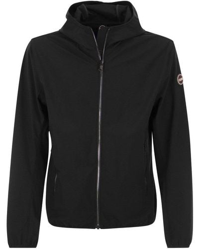 Colmar Logo Patch Hooded Zipped Jacket - Black