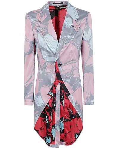 Comme des Garçons Printed Trench - Red