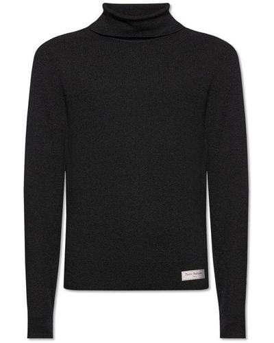Balmain Turtleneck Knitted Top - Black