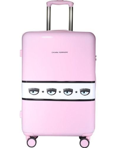 Chiara Ferragni Eye Like Logo Suitcase - Pink