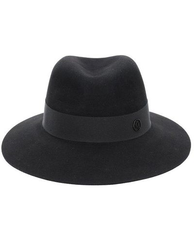 Maison Michel Henritta Fedora Felt Hat - Black
