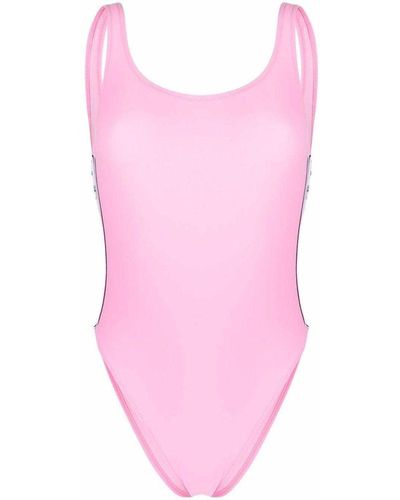 Chiara Ferragni Woman's One-piece Pink Stretch Fabric Swimsuit With Logo