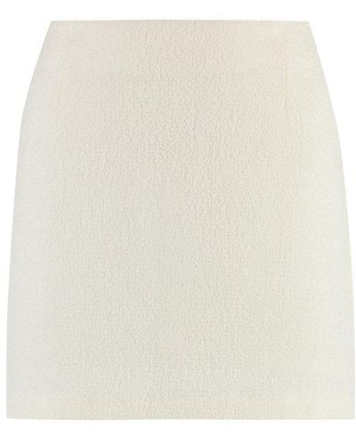 Tagliatore 0205 May Wool Mini Skirt - White