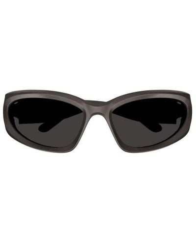 Balenciaga Swift Oval Sunglasses - Black