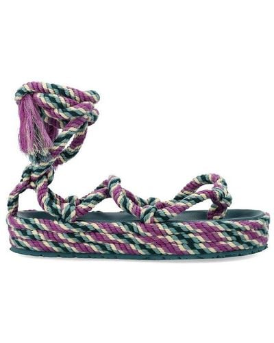 Isabel Marant Erol Tasseled Round-toe Rope Sandals - Multicolor