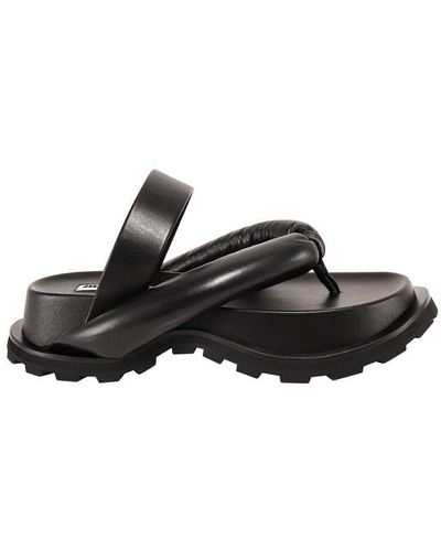 Jil Sander Platform Sandals - Black