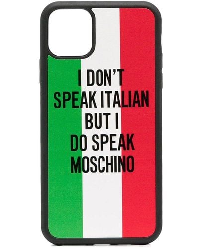 Moschino Slogan-print Iphone 11 Pro Max Case - Black