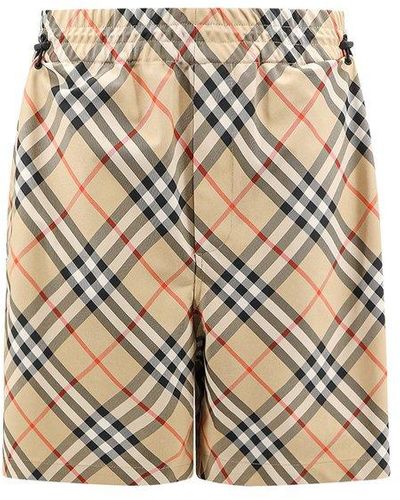 Burberry Vintage Check Mid-rise Shorts - White