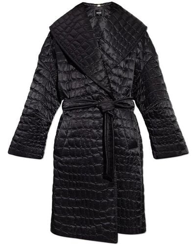 Versace Quilted Coat - Black