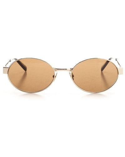 Saint Laurent Sl 692 Round Frame Sunglasses - Natural