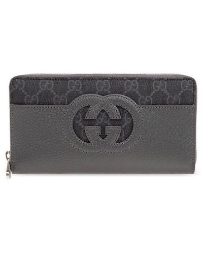 Gucci Wallet With Logo, - Grey