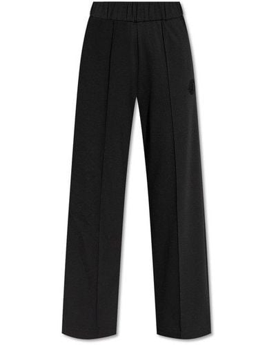 Moncler Pants With Hem Slits, - Black