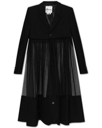 Comme des Garçons Coat With Tulle, ' - Black