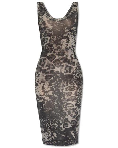 Versace Animalier Sleeveless Dress - Multicolour