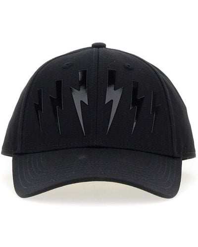 Neil Barrett Baseball Hat With Logo - Black